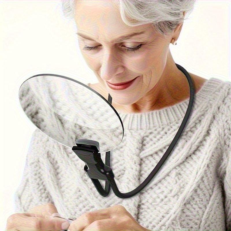 Ultra HD 3X 10X Magnifying Glass Neck Hanging, Multifunctional Handheld Tabletop Magnifier for Seniors, Adjustable Neck Accessory for Reading, Sewing