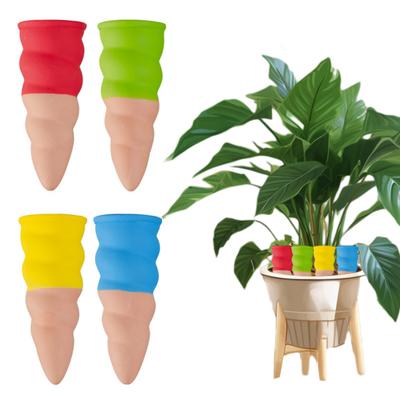 4 Pcs Terracotta Self Watering Spikes Planter Insert Automatic Watering Stakes Drip