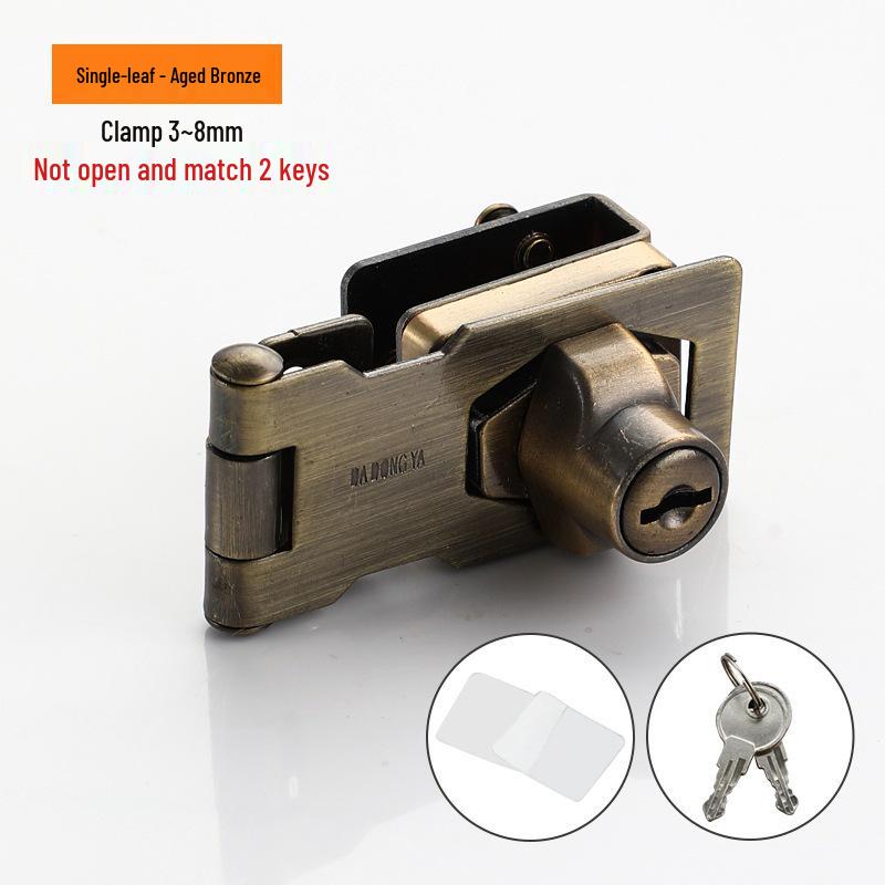 No-Drill Double Door Glass Cabinet Lock for Display & Pet Cabinets