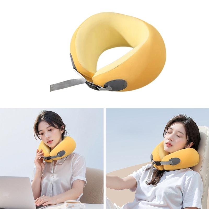 Memory Foam Travel Neck Pillow for Head and Neck Support Soft U Shape Cushions for Airplanes Car Home Office