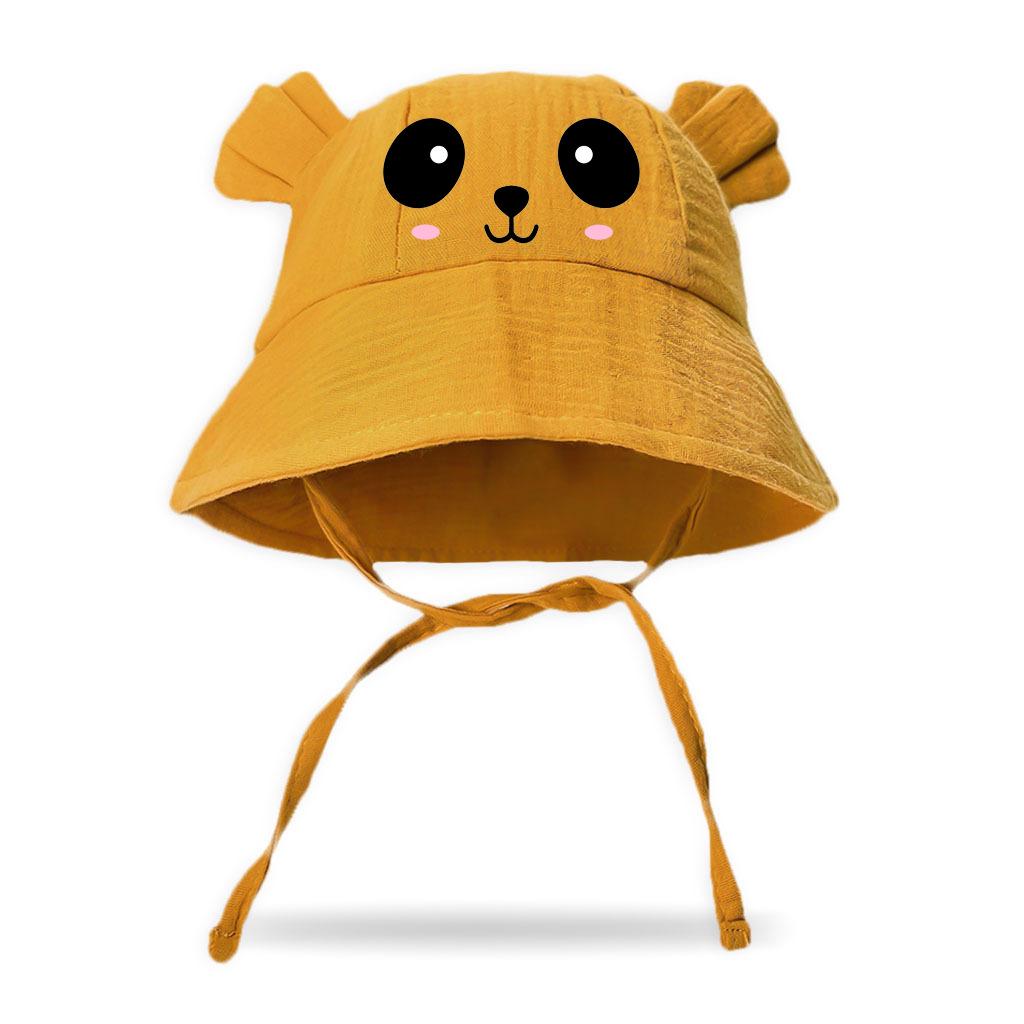 Neuer Little Bear Musselin Fischerhut für Kinder - Frühling/Sommer Baby Sonnenhut