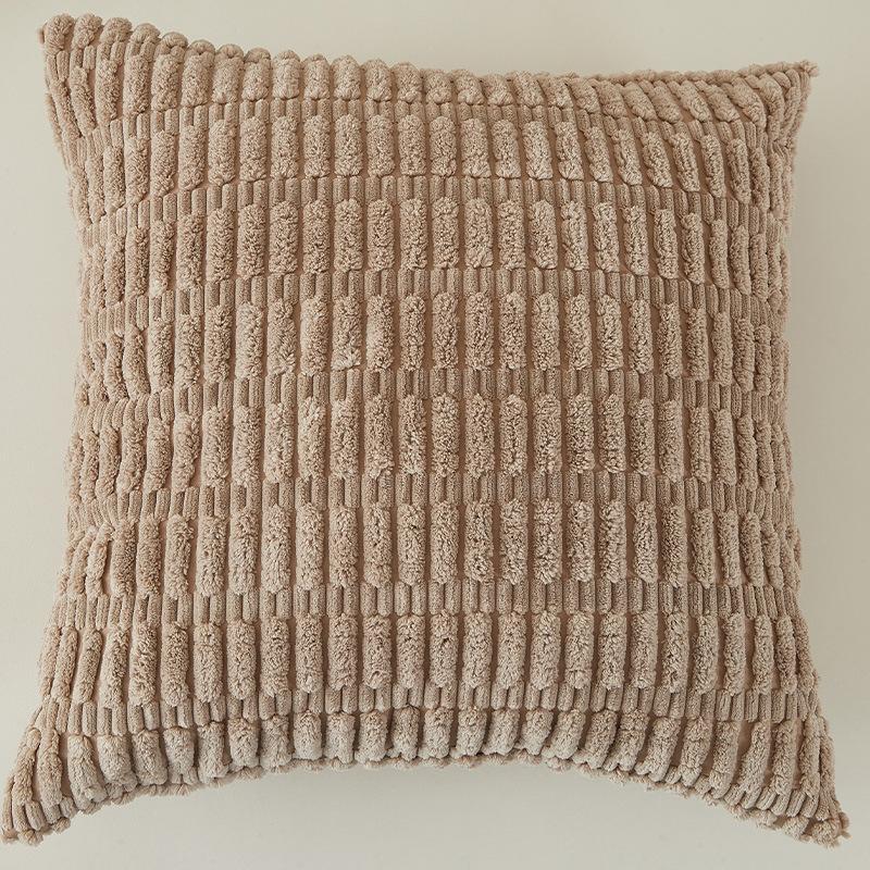 45x45cm Kordové povlaky na dekorační polštáře Měkké pruhované čtvercové povlaky na polštáře Jarní povlaky na polštáře na pohovku, gauč, ložnici, židli