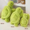 Prone Position Green Turtle Frog Animals Plush Toys Simulation  Kawaii Cartoon Soft Dolls Birthday Valentine's Day Gifts Kids