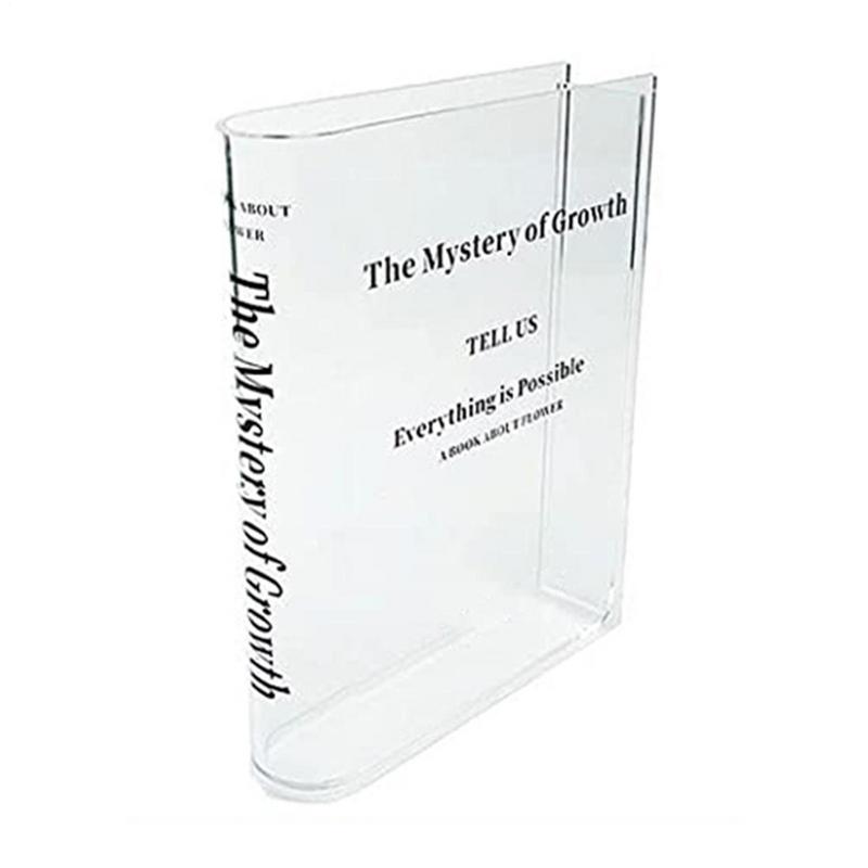 Einzigartige Klare Buchvase Ästhetische Acrylvase Einzigartige Blumenvase Für Niedliche Bücherregal Deko Moderner Stil Vase Ästhetische Raumdekoration