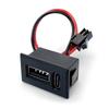 Lamp Charging Socket with Cable Connectors USB Female Base Type C Double Layer Socket 2 Port Adapter for LED Light Toys