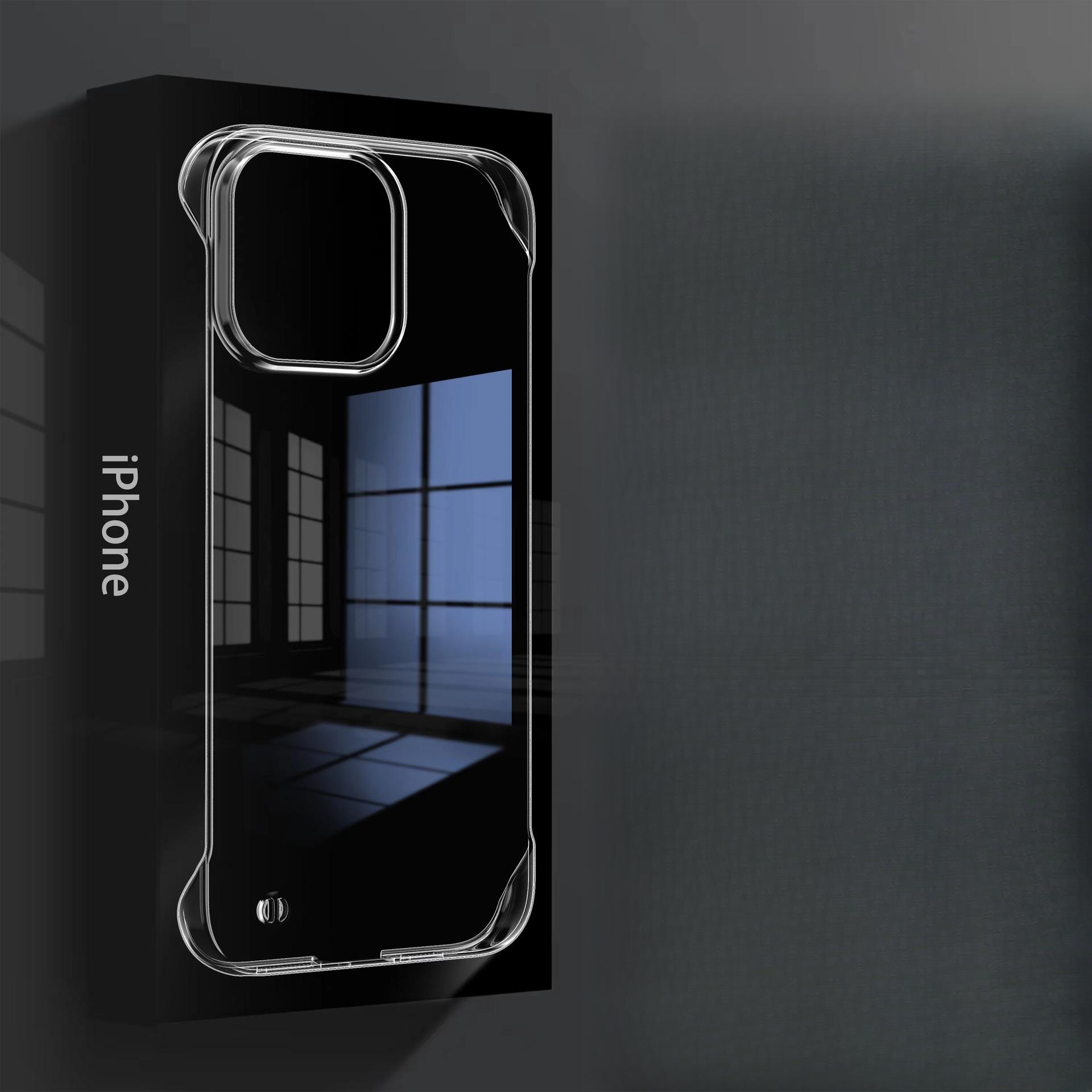 

Подходит для чехла для мобильного телефона Apple 16 Ультратонкий Прозрачный 15 Безрамочный Iphone14promax Полупрозрачный ПК Жесткий чехол 13 iPhoneXS MAX