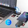 6 in 1 Type C/USB Card Reader 6 Port USB Disk Micro SD TF Memory Card Writer Mobile Phone Adapter Laptop Computer USB Extender