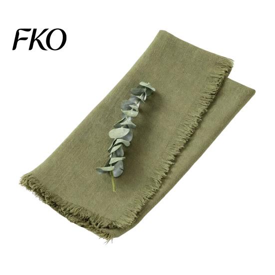 Natural Feel Napkins Boho Linen Napkin, 18 Inch Washable Fringed Fabric Rustic Farmhouse Style Napkin for Dining Table Home Wedding Bridal Shower Soft