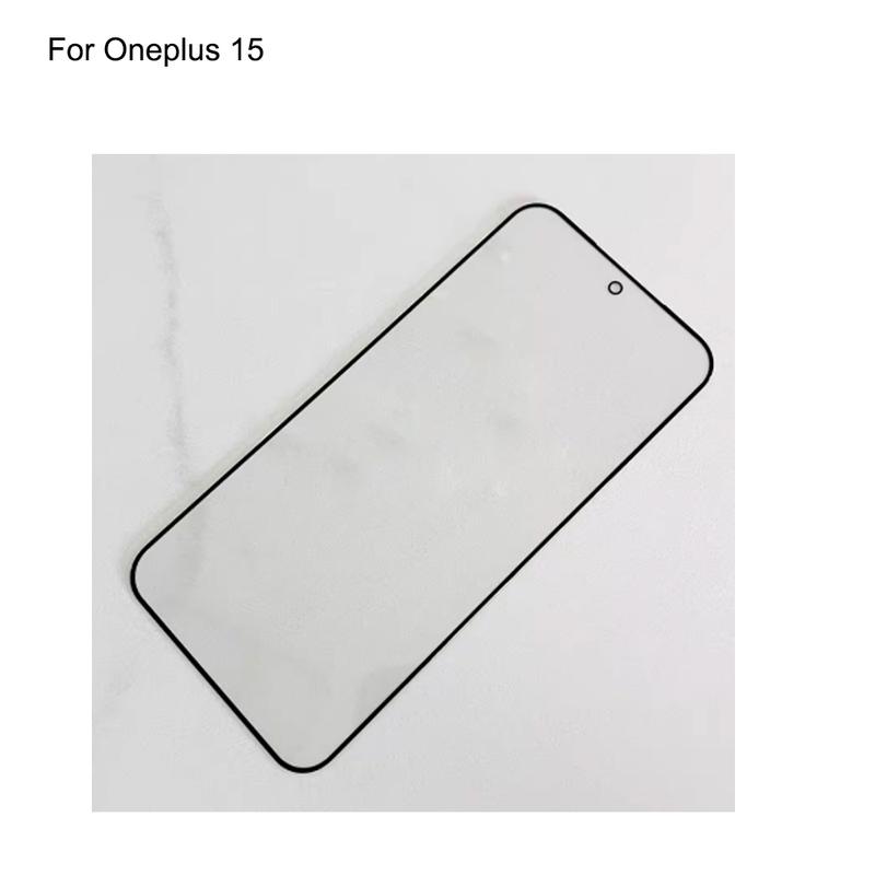 For Oneplus 15 front LCD Glass Lens touchscreen Touch screen For One plus 15 Panel Outer Screen Glass without flex Black with OCA