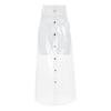 Gonna Trasparente da Donna in PVC Vita Alta Chiusura con Bottoni Bodycon Tubolare Midi Gonna Copricostume Rave Cosplay