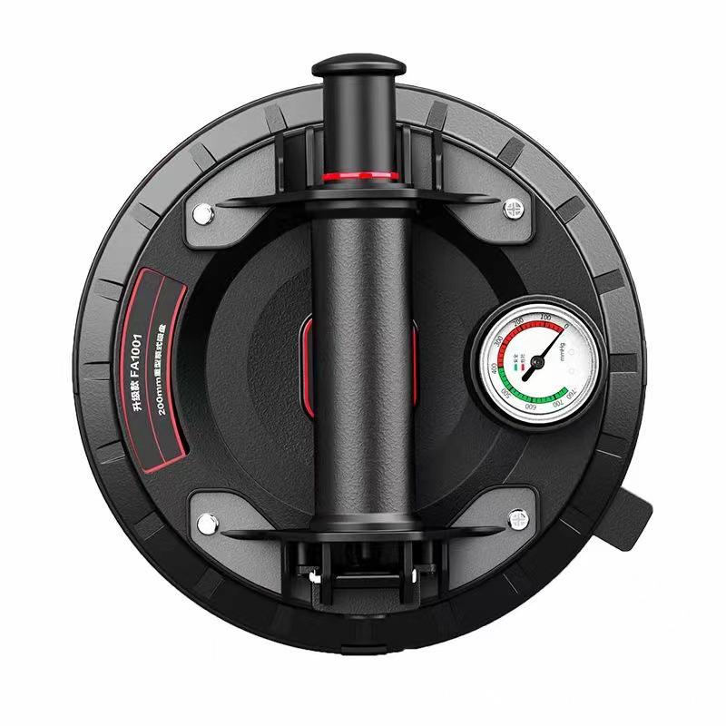 Heavy Duty Industrial Suction Cup Tile & Glass Lifter with Pressure Gauge & Vacuum Pump