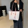 Stylish Large Capacity Tote Bag For Women In Black Pink And Khaki Ideal For Everyday Use