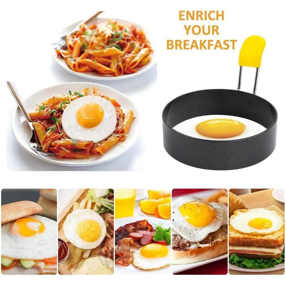 1pc Mini Thickened Omelette Maker, Stainless Steel Omelette Pan, Round Non-Stick Omelette Panfor Omelette, Meatloaf, Bread Multi-Purpose Pan