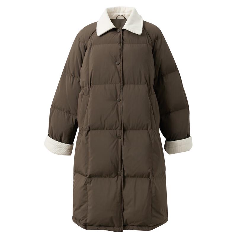 Sancai 2025 Winter Long Loose Lapel Down Jacket