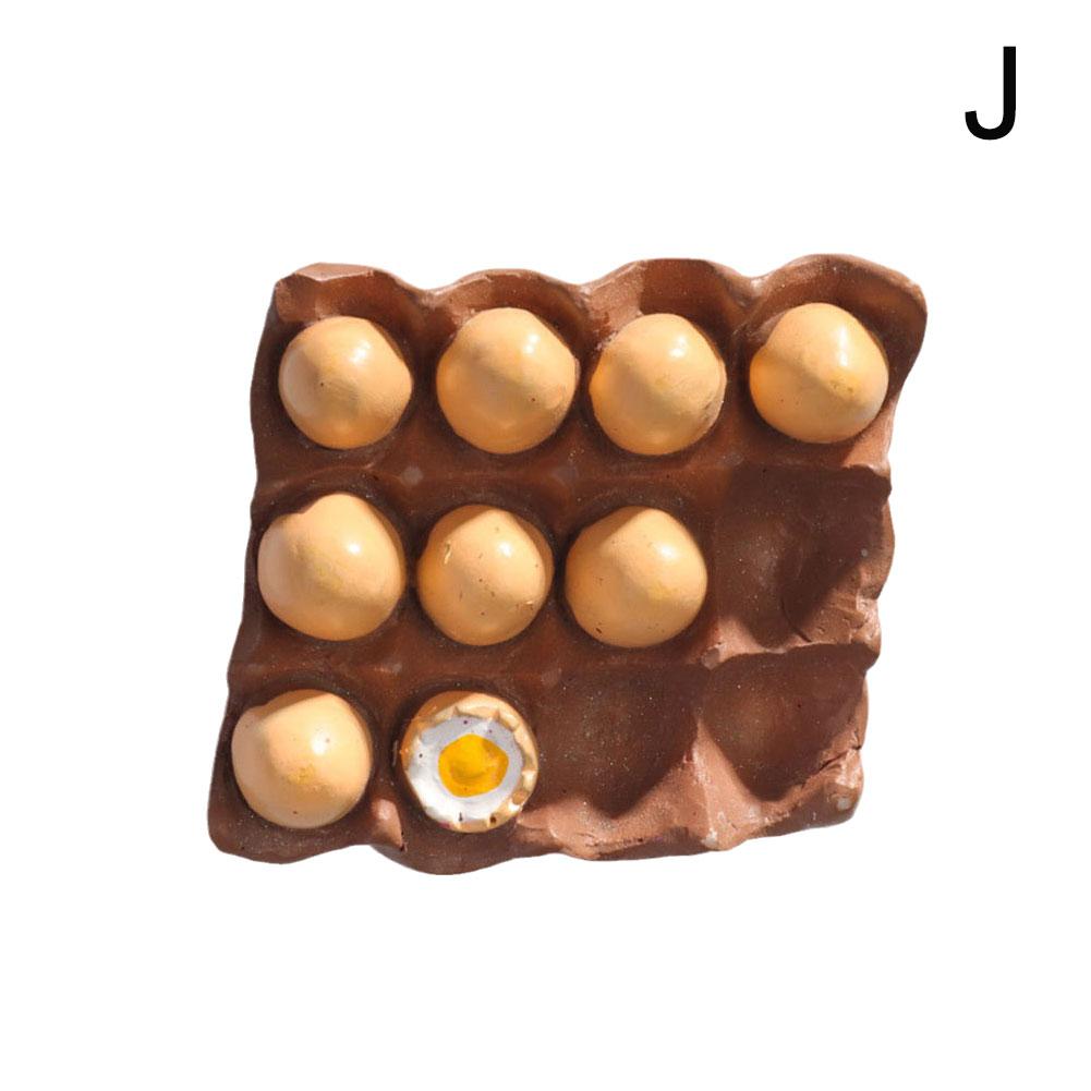 Simulation Food Fridge Magnets Refrigerator Magnetic Stickers Resin Egg 3D Funny Food Simulation Model Home Decor Nordic Ins
