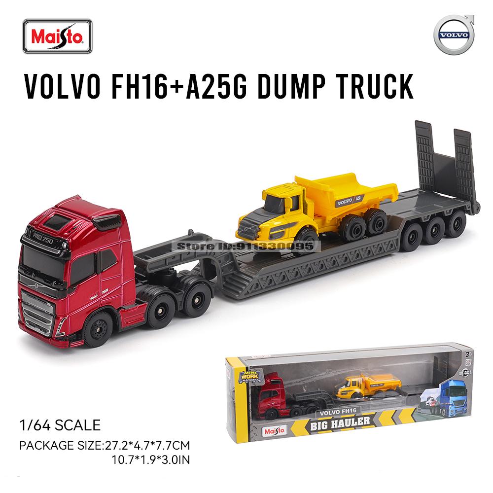 Maisto 1:64 SCANIA 770 S Volvo Gaffeltruck Transportkjøretøy Gravemaskin trykkstøpt presisjonsmodellbil Modellsamling gave