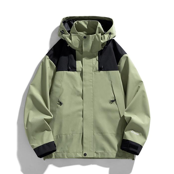 Однослойная ветровка для активного отдыха на природе: Хлопковая водостойкая альпинистская куртка 2XL