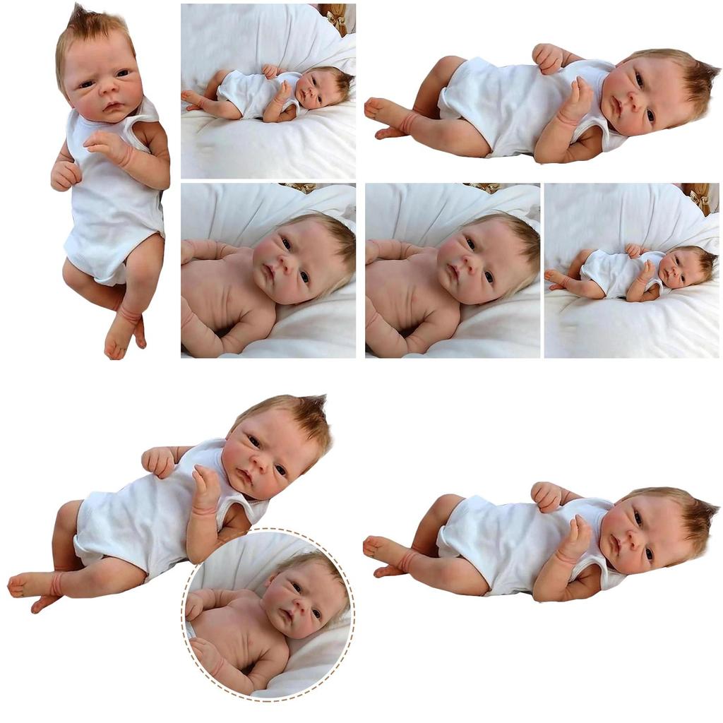 Lifelike 18-inch Reborn Baby Doll Handmade Silicone Body Safe And Non-toxic Perfect Gift For Kids
