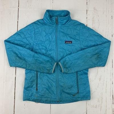 Patagonia Polstrovaná blůza Vnější bunda Dámská XS Světle modrá Celopropínací Polyester(POUŽITÝ)