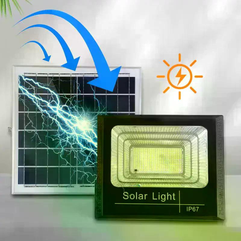 50W/100W Solar Flood Lights With Remote Control Outdoor IP65 Waterproof Solar Powered Spotlight Solar Reflector Wall Lamp