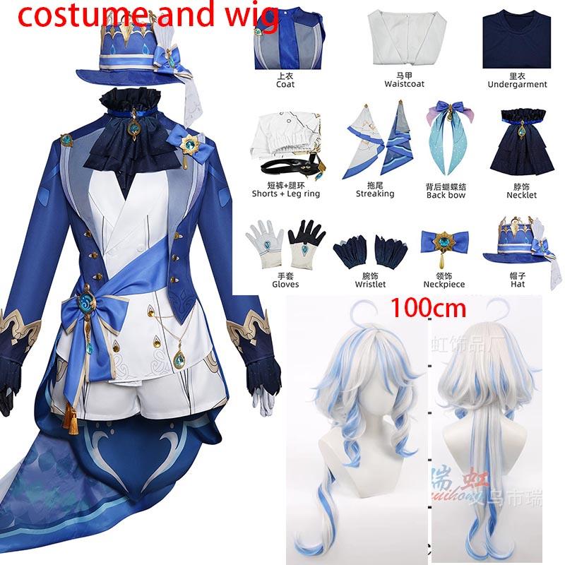 Furina Cosplay Kostüm Furina De Fontaine Focalors Cosplay Outfits Mit Hut Für Anime Comic Con