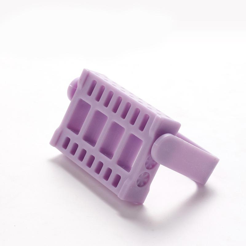 

16 слотов, органайзер для насадок для ногтей, шлифовальная головка для ногтей, подставка для сверл, держатель для сверл, демонстрирующая полку, маникюрный инструмент фиолетовый