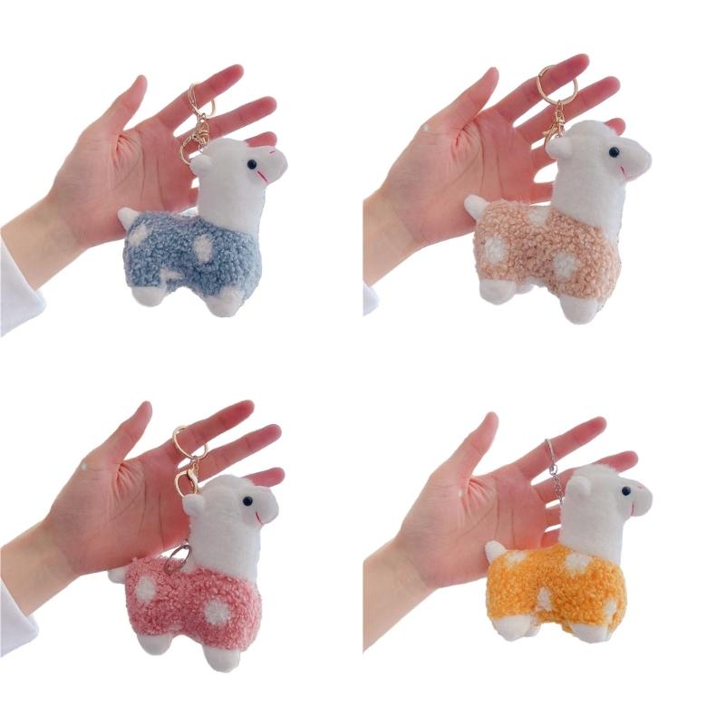 Soft Plush Animal Horse Keychain Cartoon Keyring Cute Toy Pendant for Boys Girls