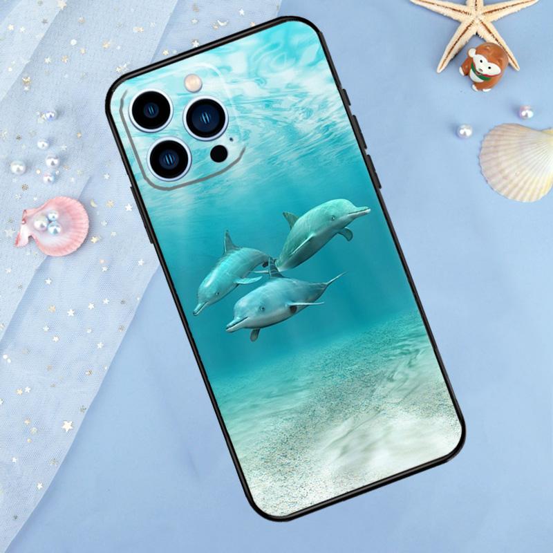 

Чехол Океанский Дельфин для iPhone 17 Pro Max 16 15 14 13 12 11 Pro Max Plus 12 13 Mini 16e 17 Air Задняя крышка iPhone 14Pro MAX