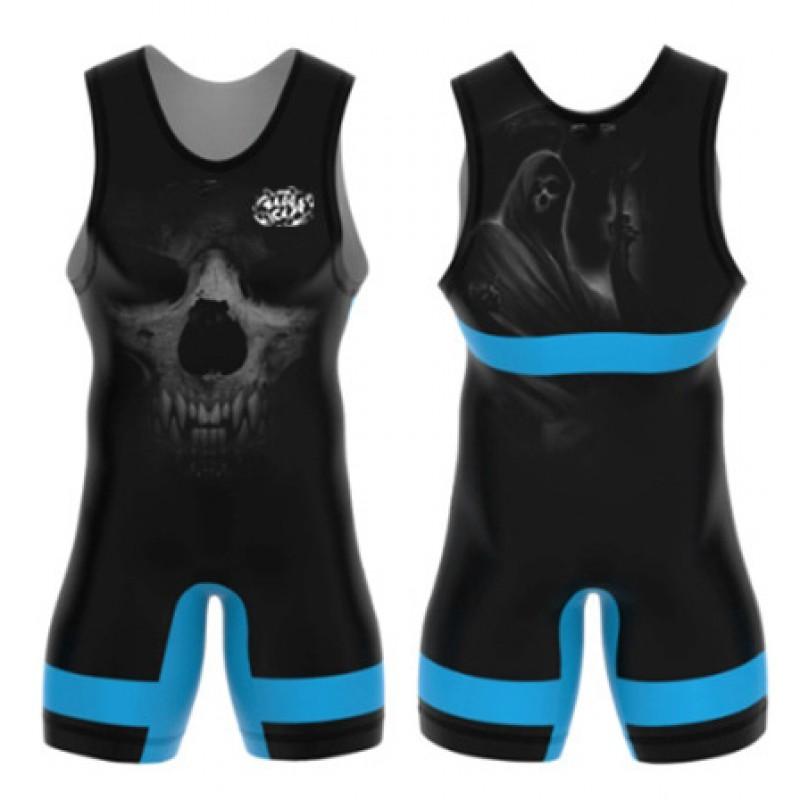 Tuta Singola da Wrestling per Uomo Donna Uniforme Alta Elasticità Tuta da Allenamento Competizione Freestyle