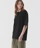 PIANER Cool Cotton Oversized Crew Neck Short Sleeve T-Shirt (Black)