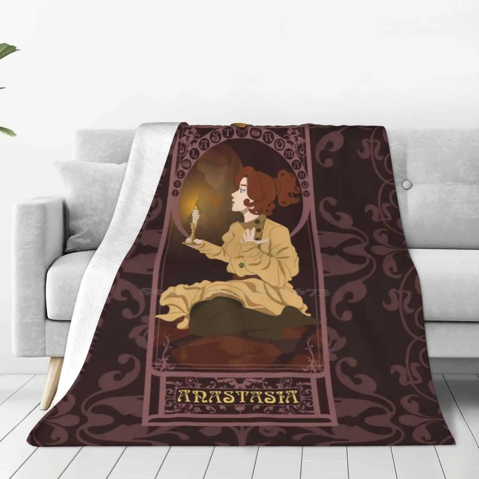 Anastasia Nouveau-Anastasia Top Quality Comfortable Bed Sofa Soft Blanket Anastasia Nouveau Movies Cartoon Romanov Princess Size: 75*100cm, Weight: 230 GSM