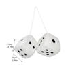 Car Hangable Decoration Fuzzy Dice Auto Rear Mirror Plush Dice Soft Car Charm Interior Ornament Small Decorative for SUV Vehicle