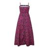 Women Strap Sleeveless Ruffled Patchwork Floral Print Casual Swing Pleated Dress