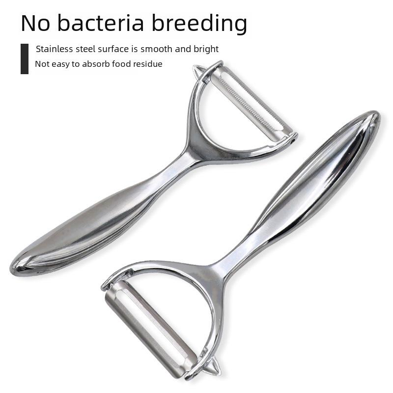 Stainless Steel Y-Type Peeler: Apple, Melon, and Potato Peeler with Zinc Alloy Handle