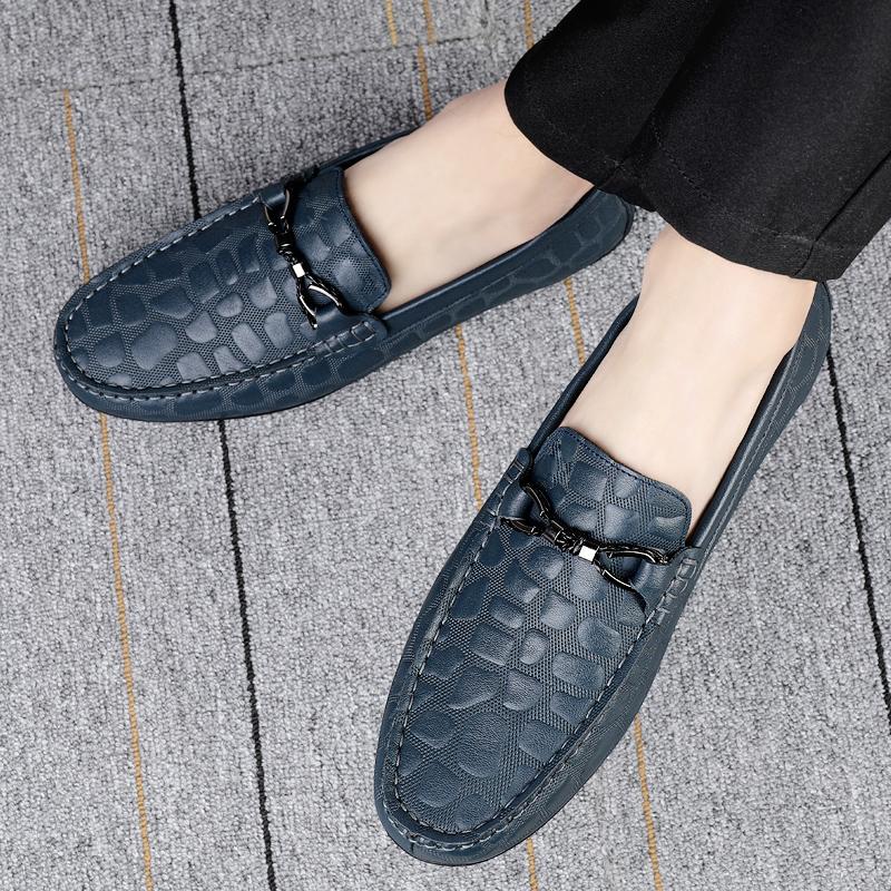 Móda Kvalita Pravá Kůže Pánské Business Casual Boty Značka Lehké Měkká Podrážka Pánské Mokasíny Boty Móda Korejský Styl Luxusní Boty