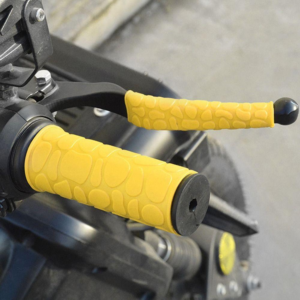 Anti-Slip Motorcycle Handlebar Grip Universal Fit Rubber Sleeve  Electric Bike Accessories