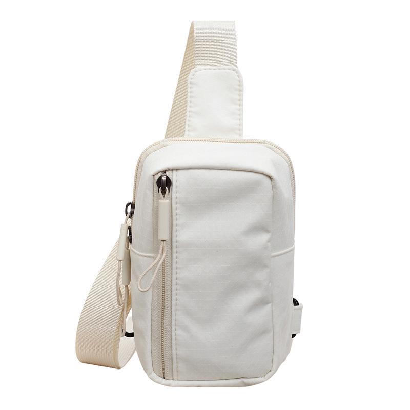 Spring 2026 Women s Sporty Canvas Crossbody Bag - Trendy, High-End Korean Design грязно-белый