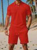 Men’s 2026 Summer Casual Sports Polo Shirt & Shorts Set