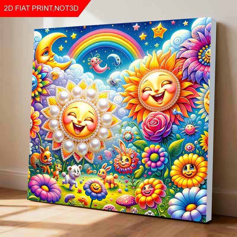 Flowers and The Moon Full 5D DIY Pearl Gem Art Diamond Painting Kits for Adults/Beginners Gift Idea Home Decor 11.81x11.81in