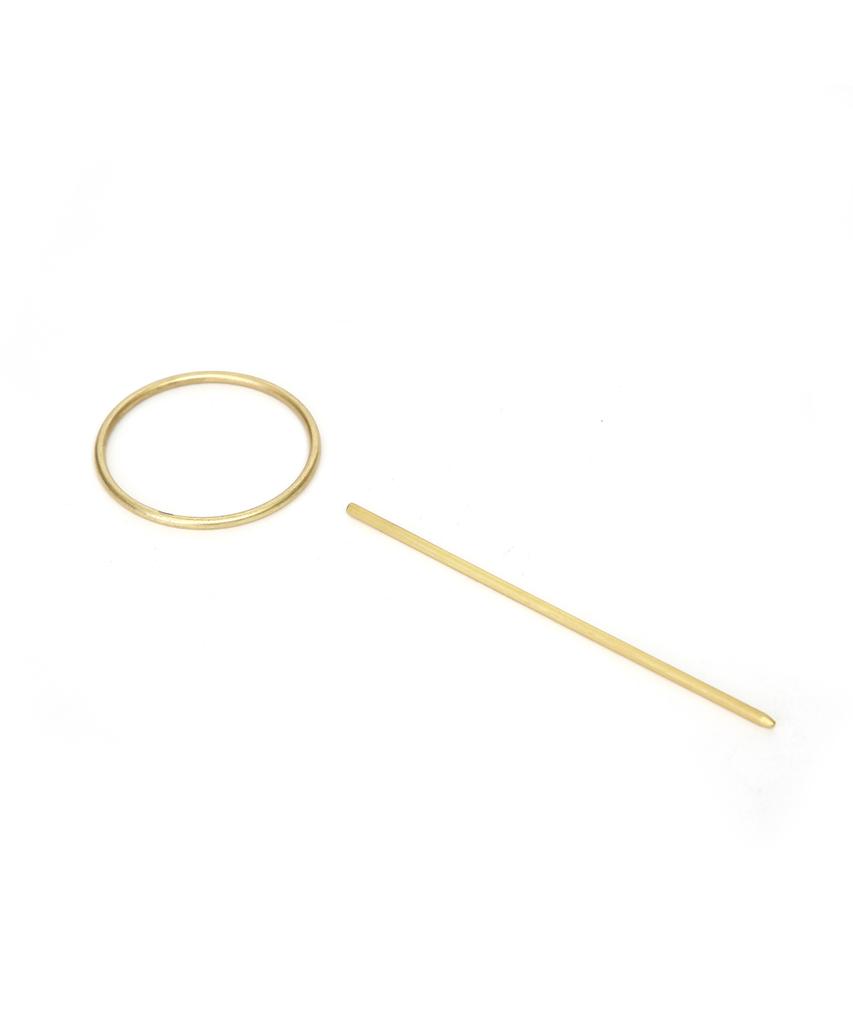 Undercontrol Studio Brass Hairpin Circle Hair Pin / Brass Gold