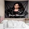 Benutzerdefinierter Name Laura Pausini Druck Wandteppich, Hintergrund, Einfache Montage, Ideal für Schlafzimmer, Büro & Wohnzimmer, mit Ästhetischer Wanddekoration zum Aufhängen.