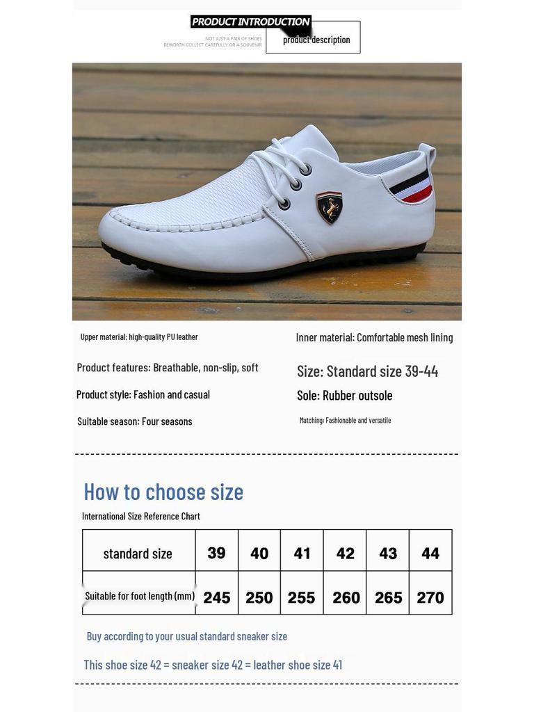 Men's Casual Leather Loafers - Spring & Autumn Trend, Korean Style