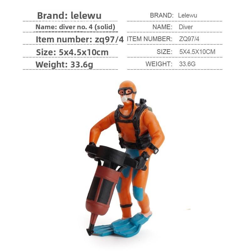 Simulated Diver Veterinarian Farmer Worker Postal Worker Toy Model Ornament For Collectors And Play