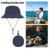 Foldable Bucket Hat with Adjustable Chin Strap Waterproof Quick Dry Sun Hat Women Men Hiking Travel Hat Outdoor Accessories