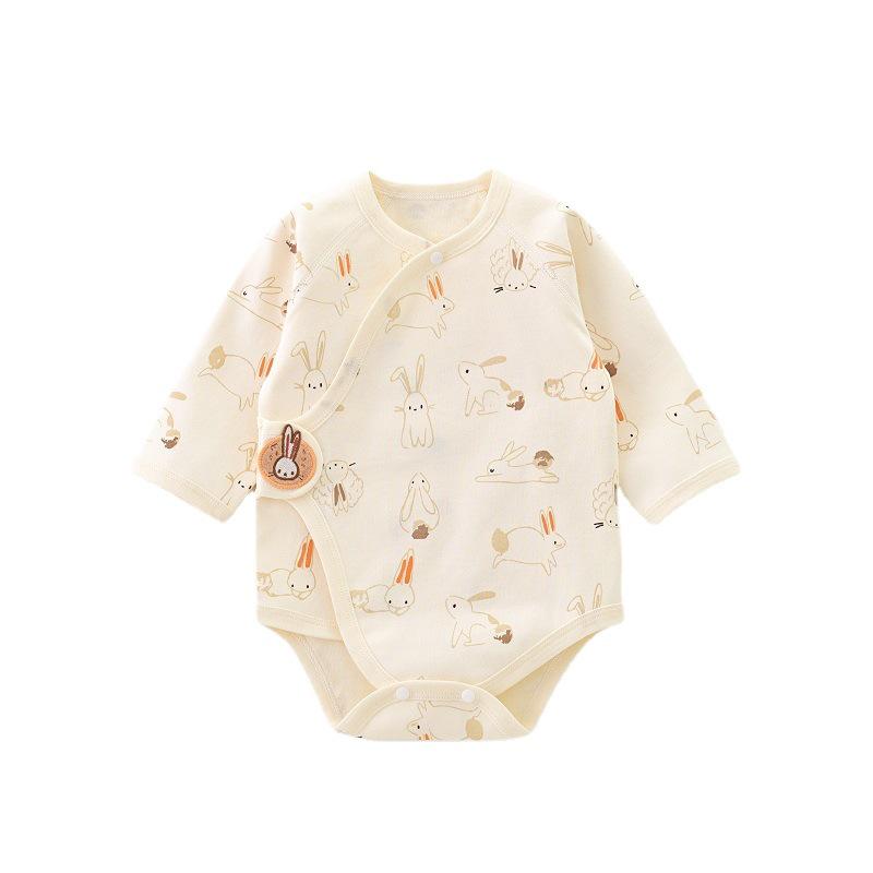 Spring-Summer Infant Pure Cotton Bodysuit: Tagless Newborn Romper for Crawling.