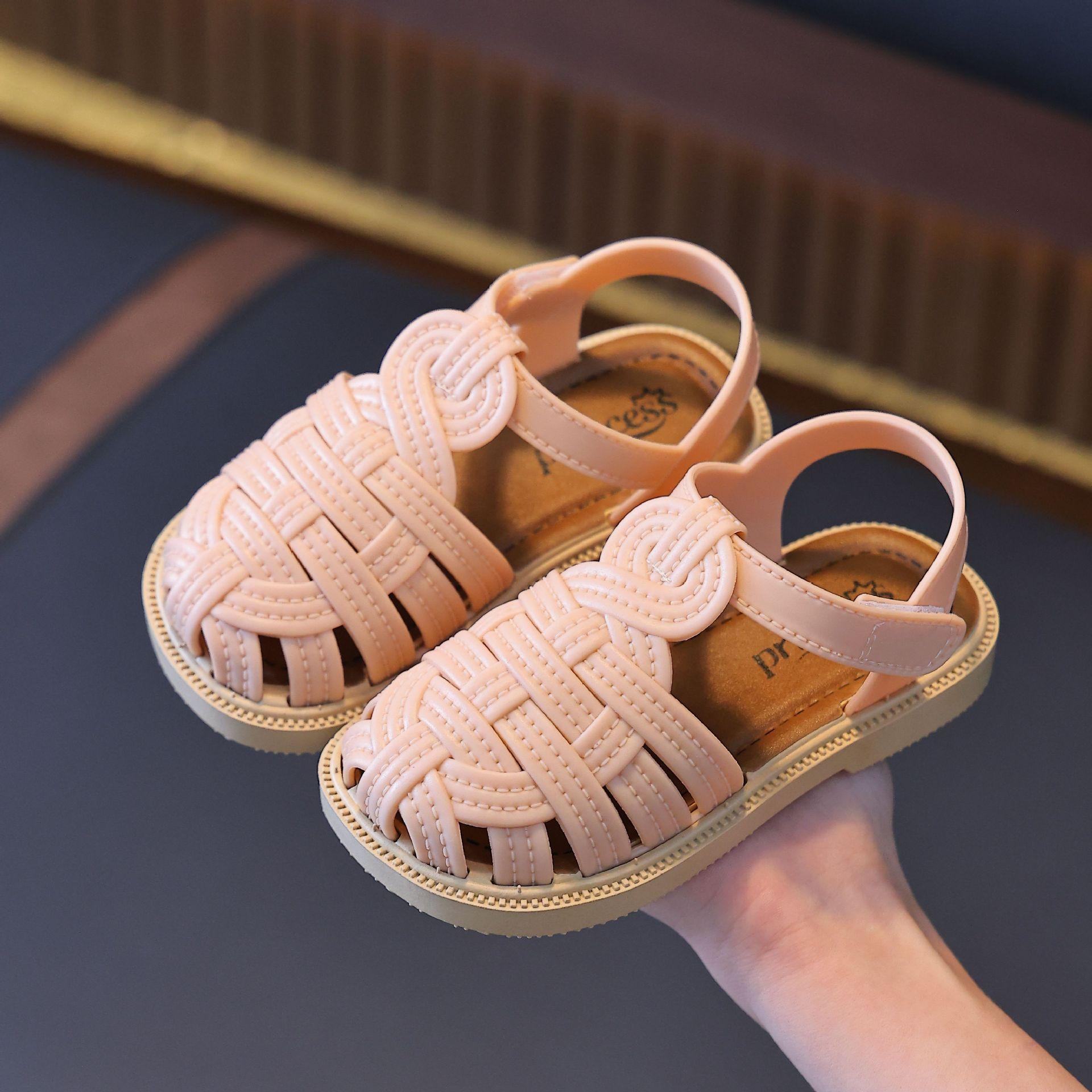 Children s Summer Sandals for Girls and Boys, Non-Slip Soft Sole Cartoon Baby Sandals 21(Inner Length13.5cm) розовый