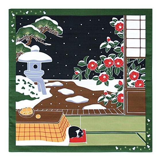 Maeda Someko Tama no Walk Small Furoshiki Camellia
