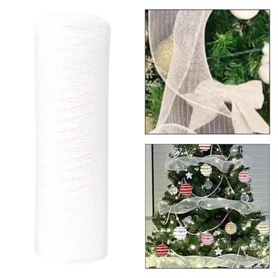 10 Yard Christmas Ribbon Mesh Roll for Crafting And Gift Wrapping