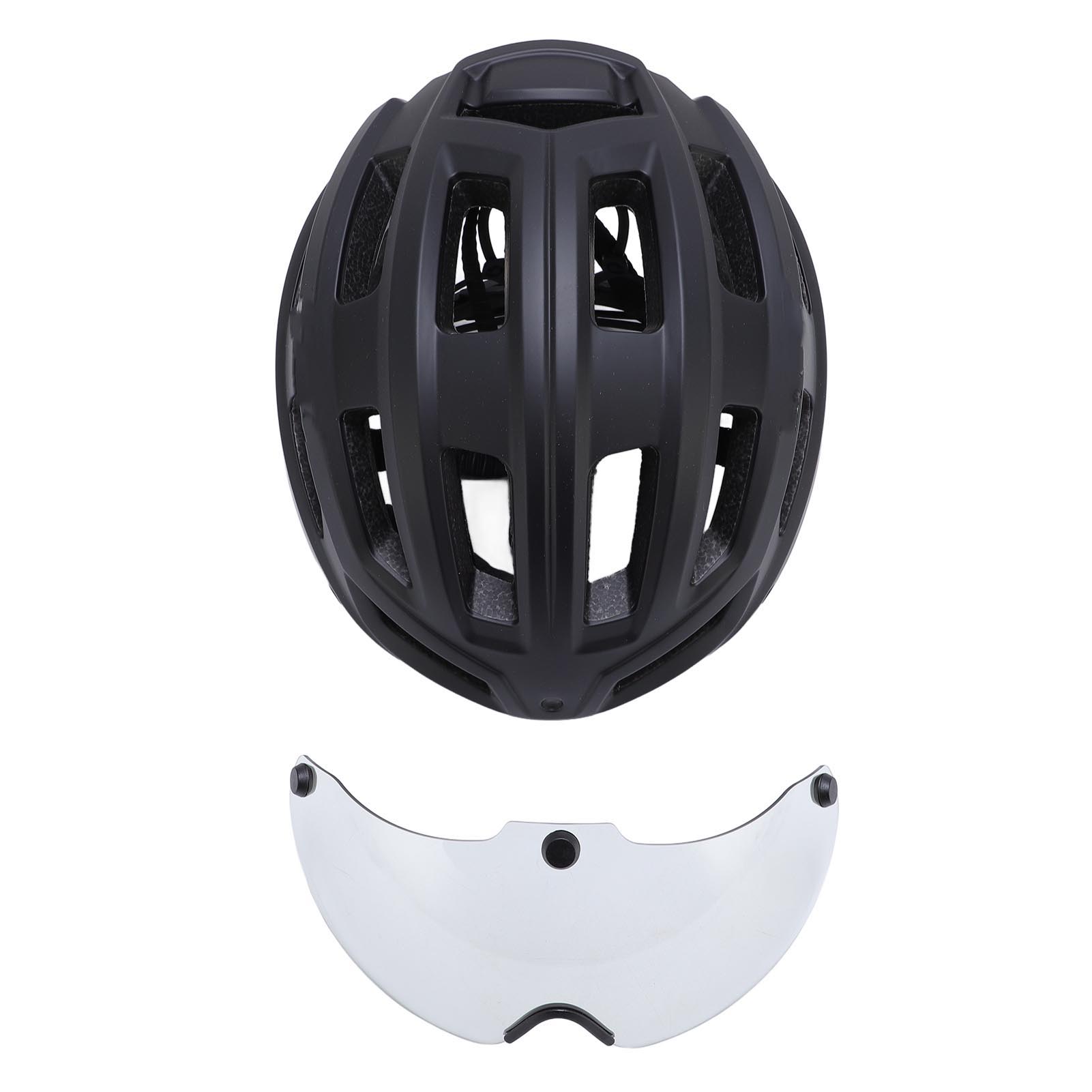 

Bike Helmet with Magnetic Photochromic Goggles PC EPS Windproof Impact Proof Lightweight Breathable Cycling Helmet for Men Women L