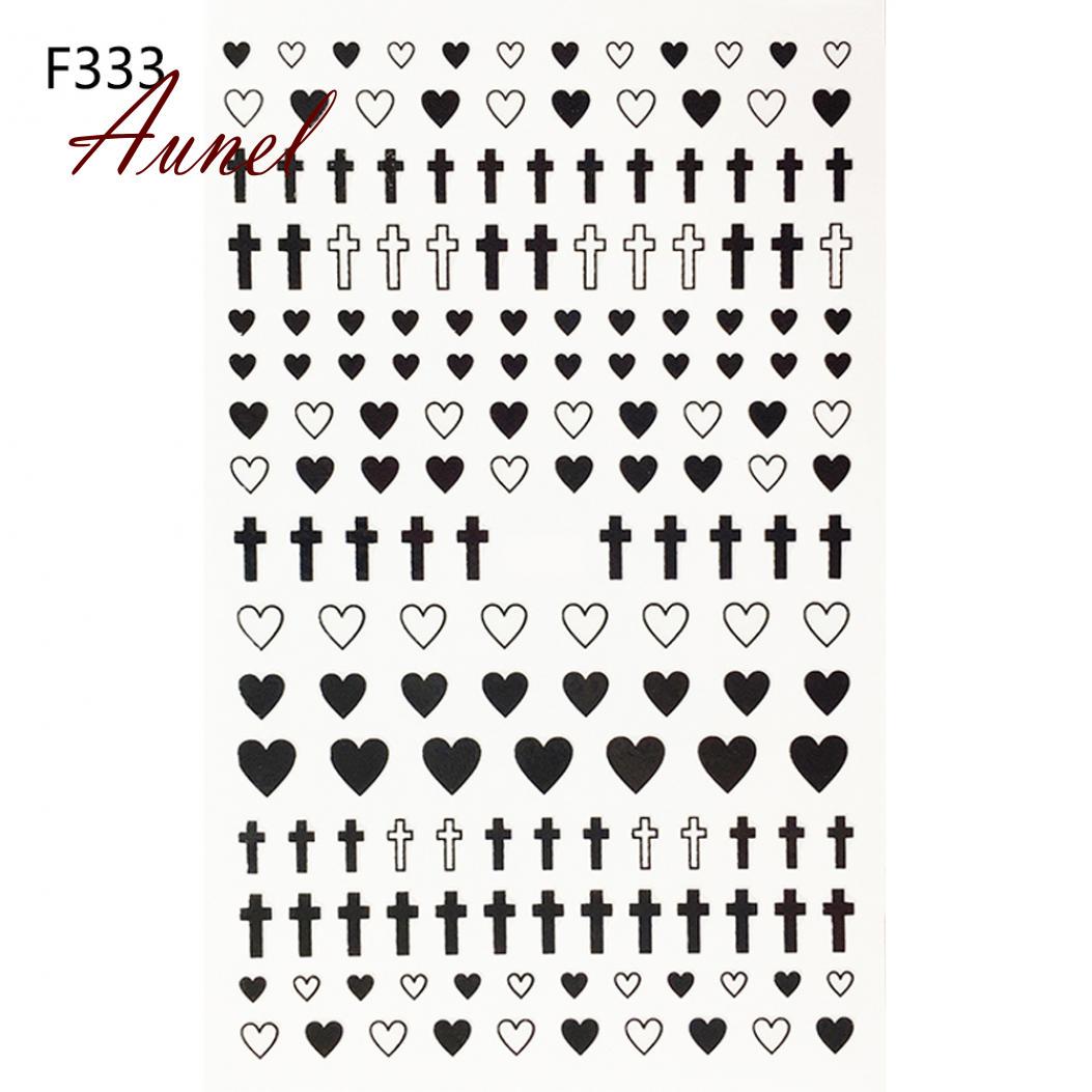 

Наклейки для дизайна ногтей F333 чёрный